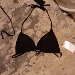 NWT basic black bikini top size XL